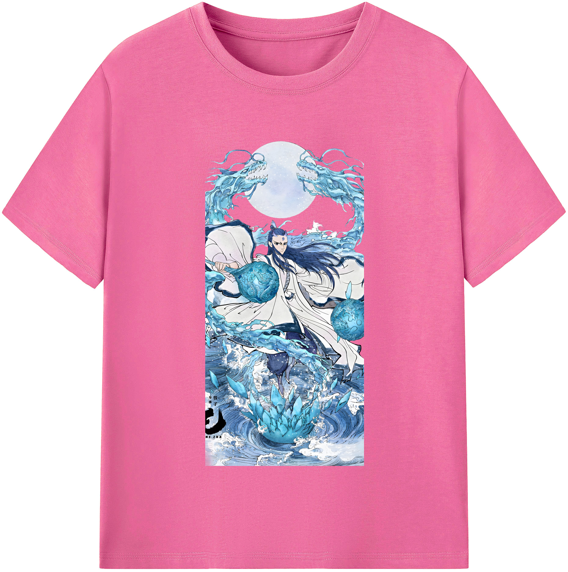 （画像用） Ne Zha 2 ナタ 魔童の大暴れ レディースカジュアルプリントTシャツ（綿100％）